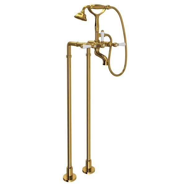 Floor Mount Tub Filler, Rohl, Mfr#: AKIT1401NLPULB